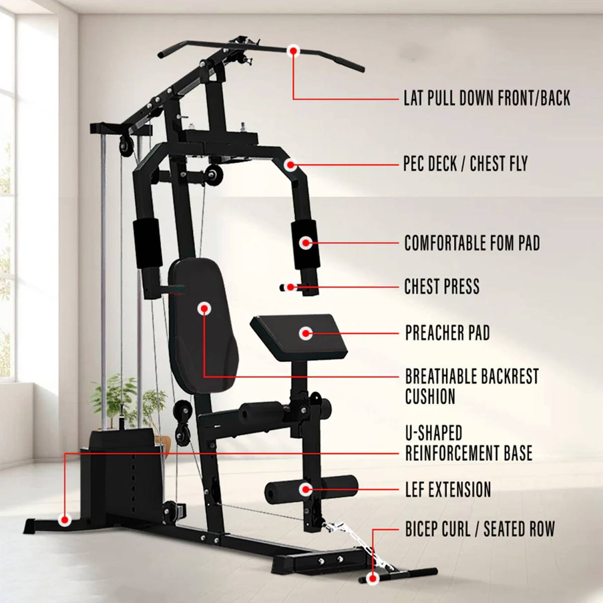 Odin Valhalla Home Gym Multistation 67kg – billede 6