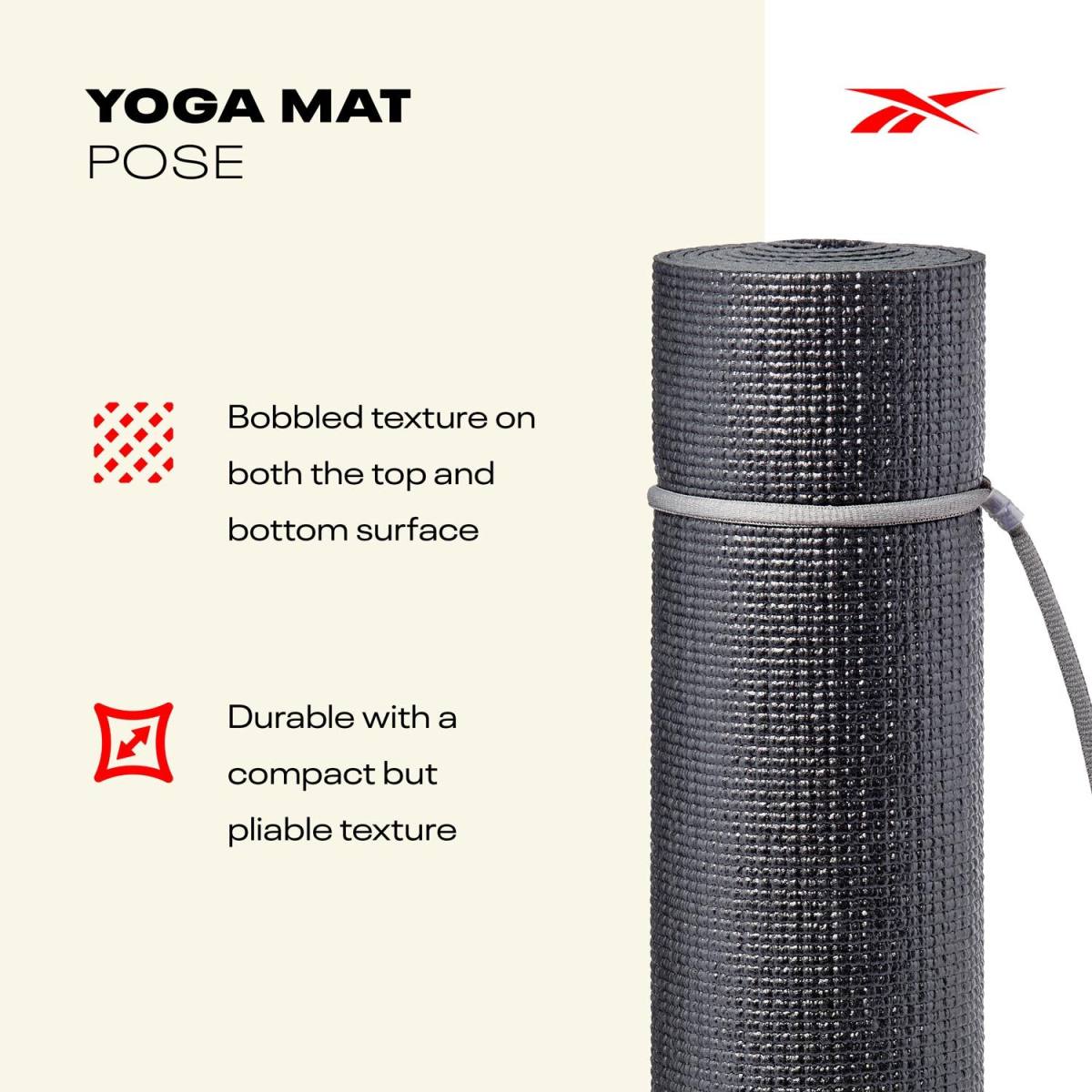 Reebok Yogamåtte - 4mm - Pose – Yogamåtter & Tilbehør, billede 3 hos ActiveNordic