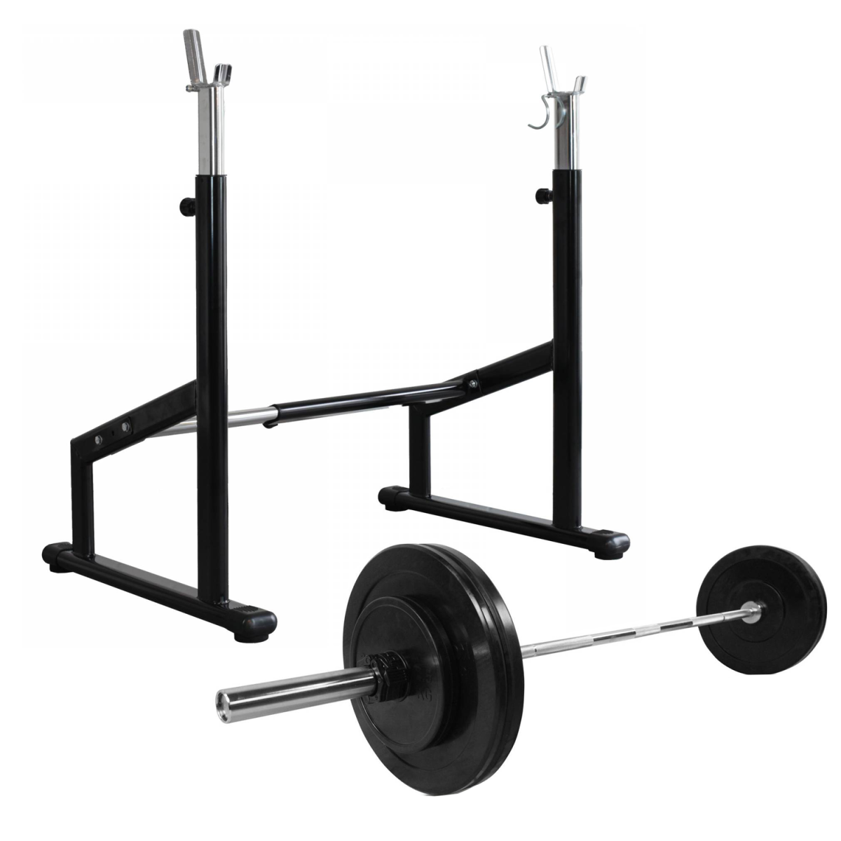 Odin Semi Pro Squat Rack + Vægte & Vægtstang (50kg) – Vægtstangssæt hos ActiveNordic