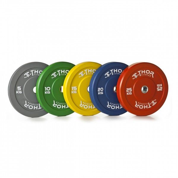 Thor Fitness Farvet Bumper Vægtskiver 20kg / 50mm (1 stk) hos ActiveNordic