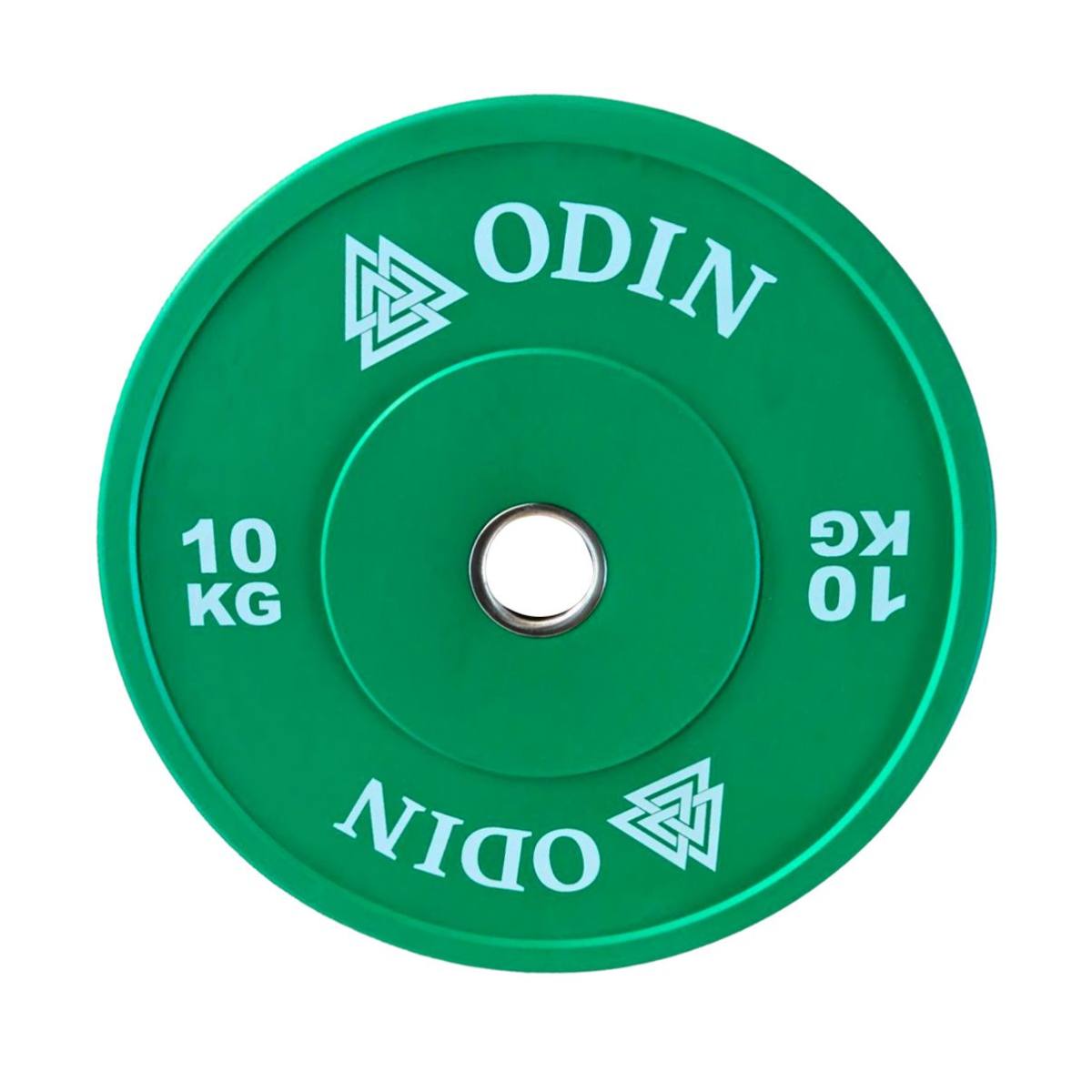 Odin Olympic Farvet Bumper Vægtskive 10kg (1 stk) – Vægtskiver hos ActiveNordic