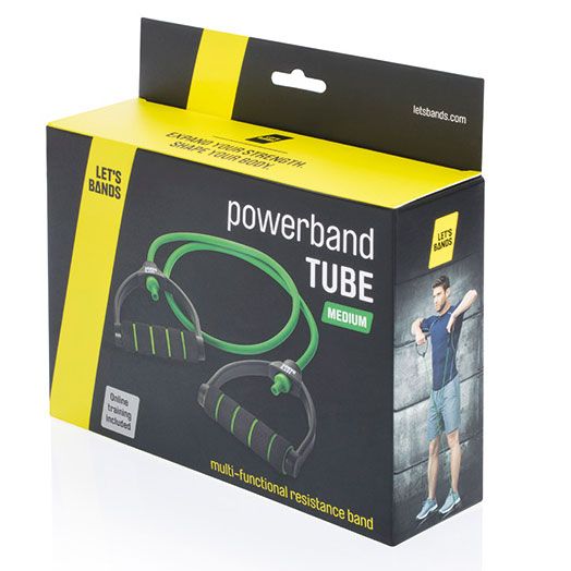 Lets Bands Powerbands Tube Grøn (medium) – Træningselastik, billede 4 hos ActiveNordic