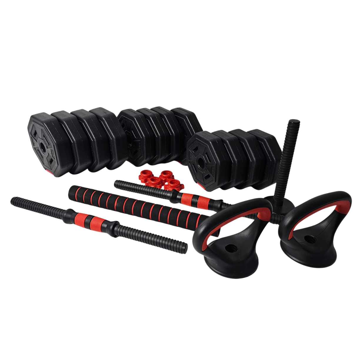 Odin Basic Justerbare Håndvægte 20kg 3 i 1 Sæt (Inkl. Vægtstang og Kettlebell) – Vægtstangssæt hos ActiveNordic