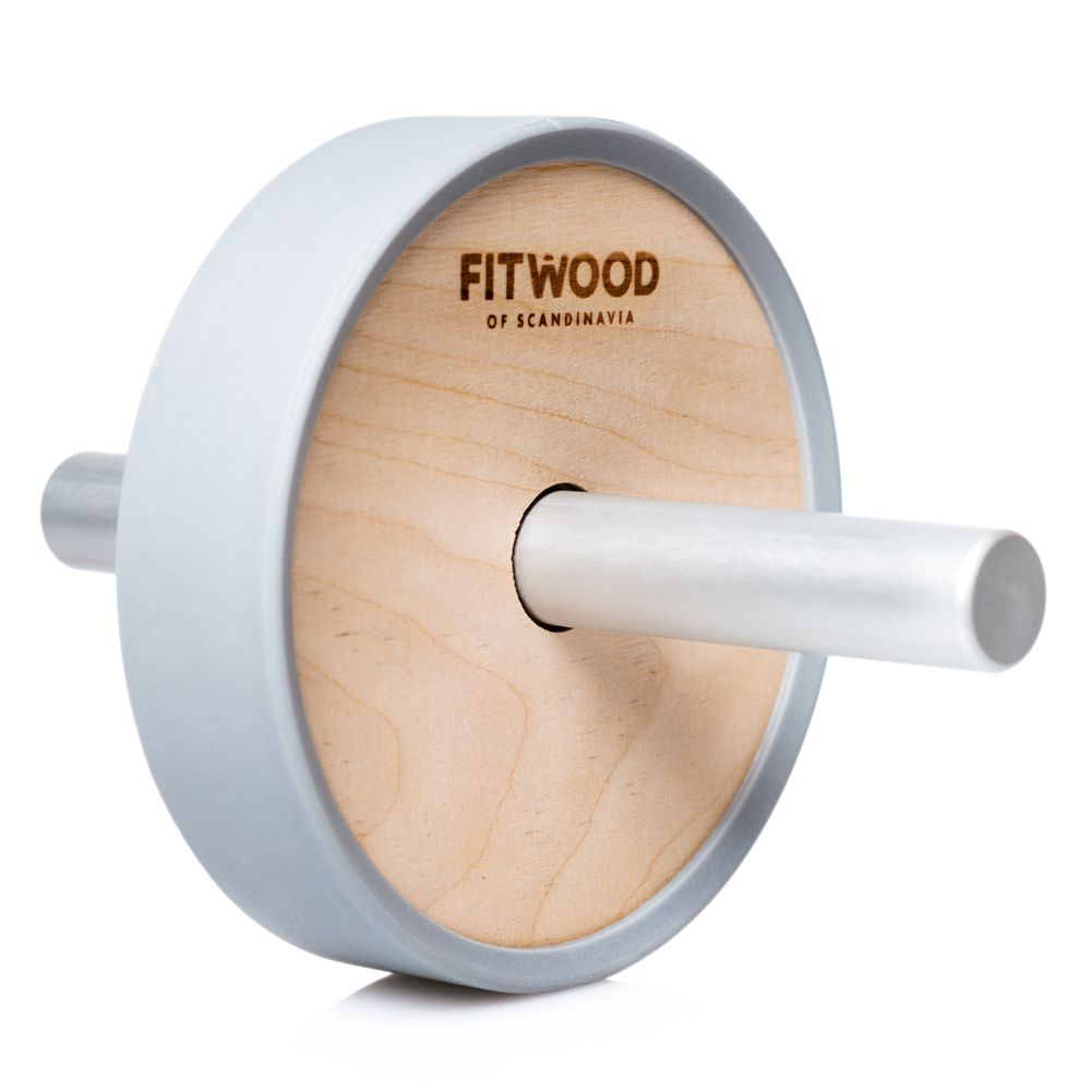 FitWood KIVI Ab Wheel - Træ / Grå Alu. Håndtag / Grå Ring hos ActiveNordic