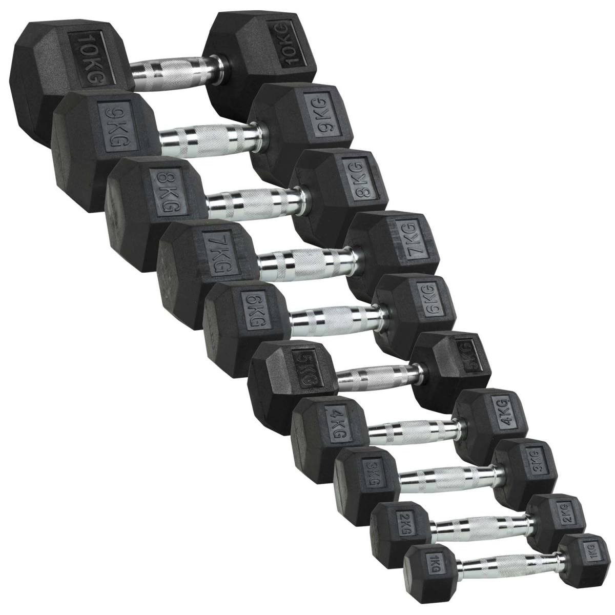 Odin Hex Håndvægtsæt 1-10kg (110kg) – Håndvægte hos ActiveNordic