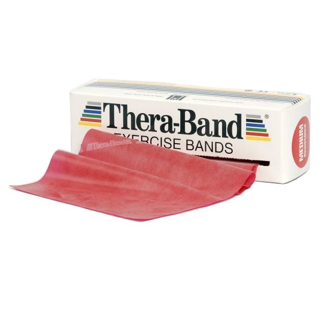 Thera-Band Træningselastik Bånd Level 2 Medium Rød 45,5m hos ActiveNordic
