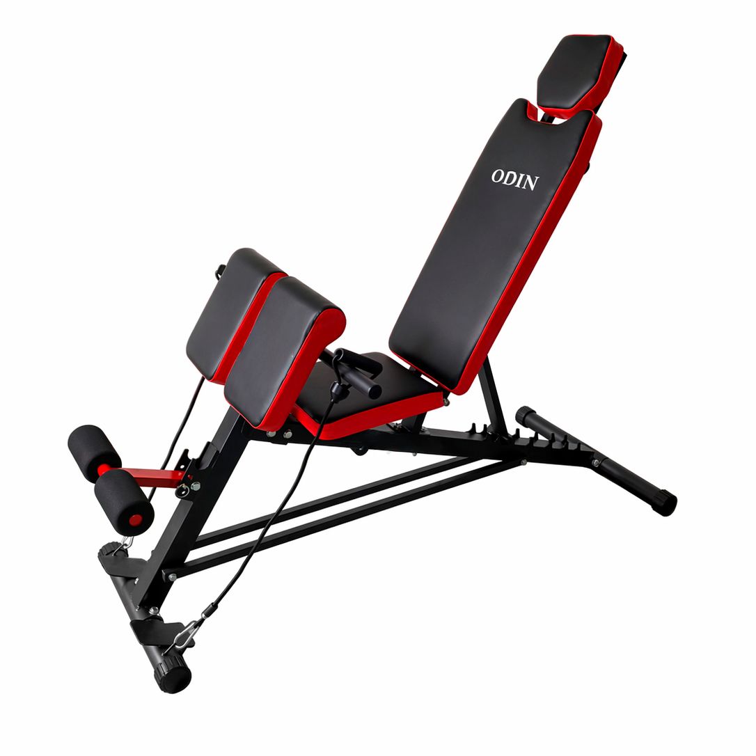 Odin Multi 6-in-1 Justerbar Træningsbænk / Hyperextension hos ActiveNordic