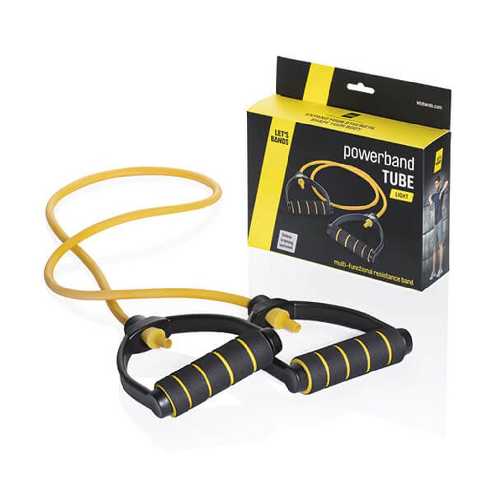 Lets Bands Powerbands Tube Gul (let) – Træningselastik, billede 2 hos ActiveNordic