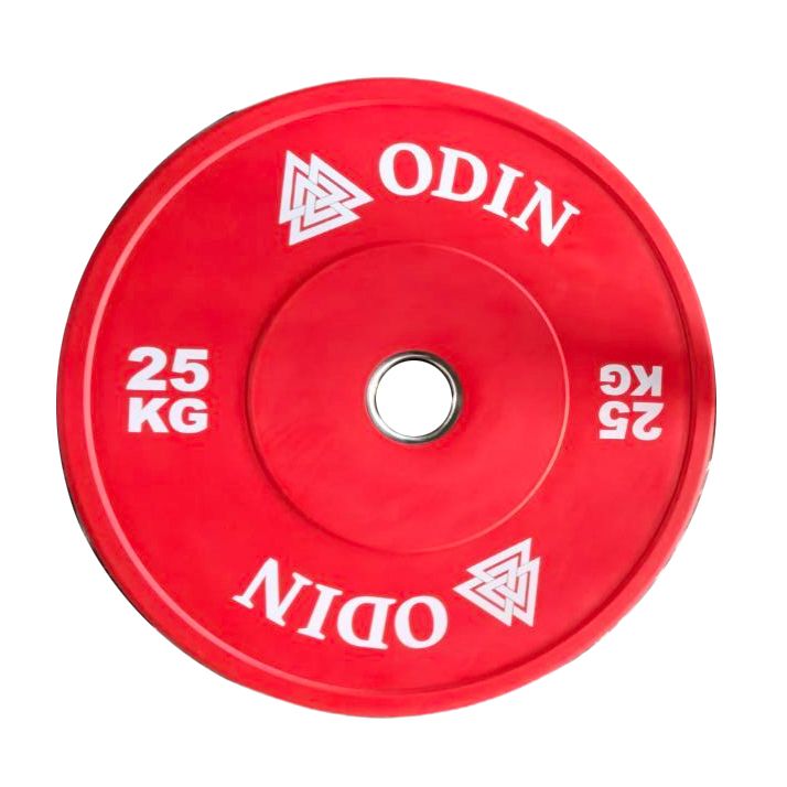 Odin Olympic Farvet Bumper Vægtskive 25kg (1 stk) – Vægtskiver hos ActiveNordic