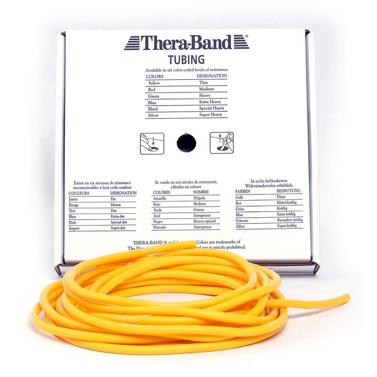 Thera-Band Tubing Level 1 Let Træningselastik Gul 7,5m hos ActiveNordic