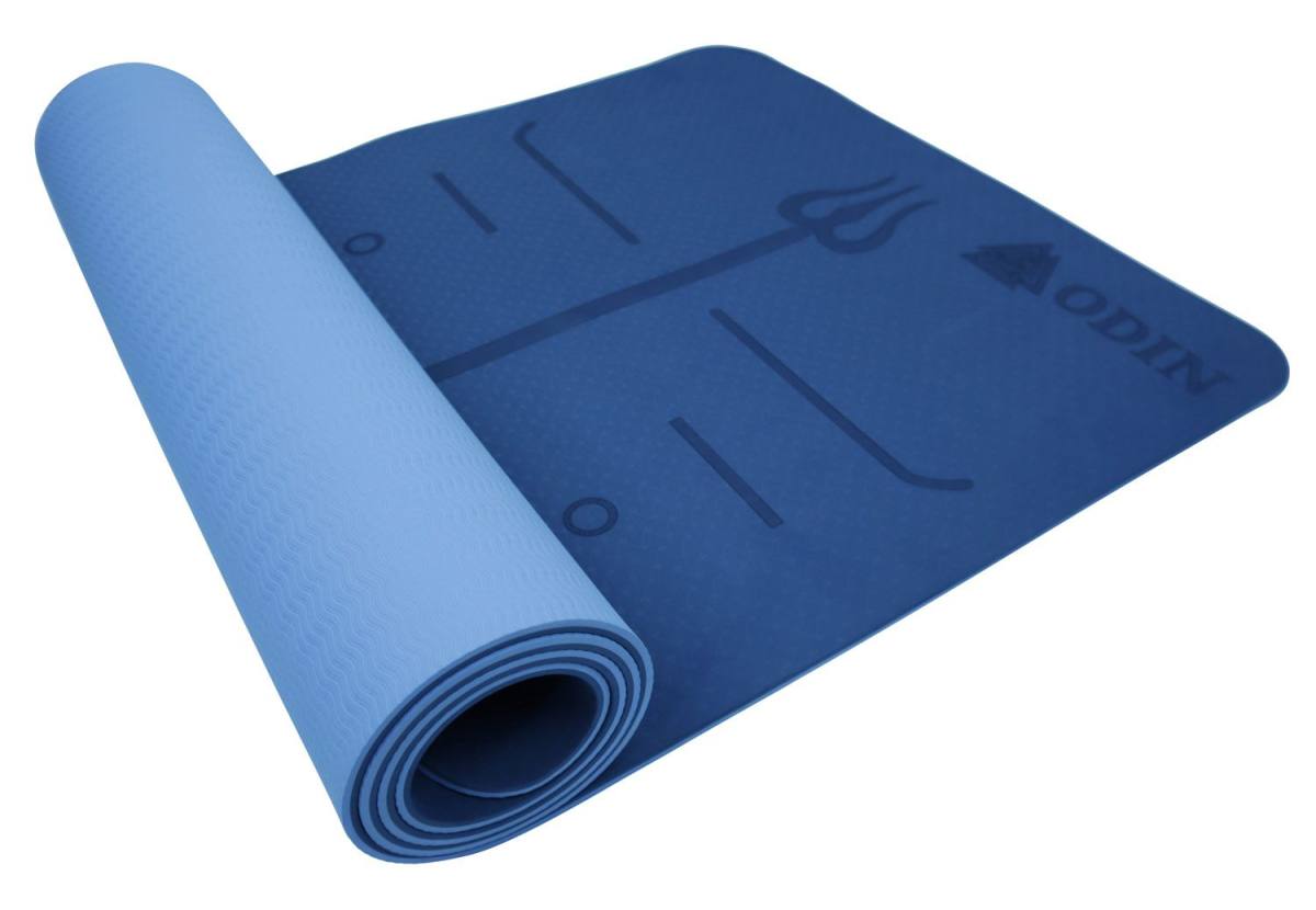 Odin Dual Blue TPE Yogamåtte 0,6cm – Yogamåtter & Tilbehør, billede 2 hos ActiveNordic