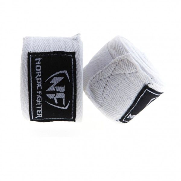 Nordic Fighter Mexican Hand Wraps Hvid 2,5m – Kampsport hos ActiveNordic