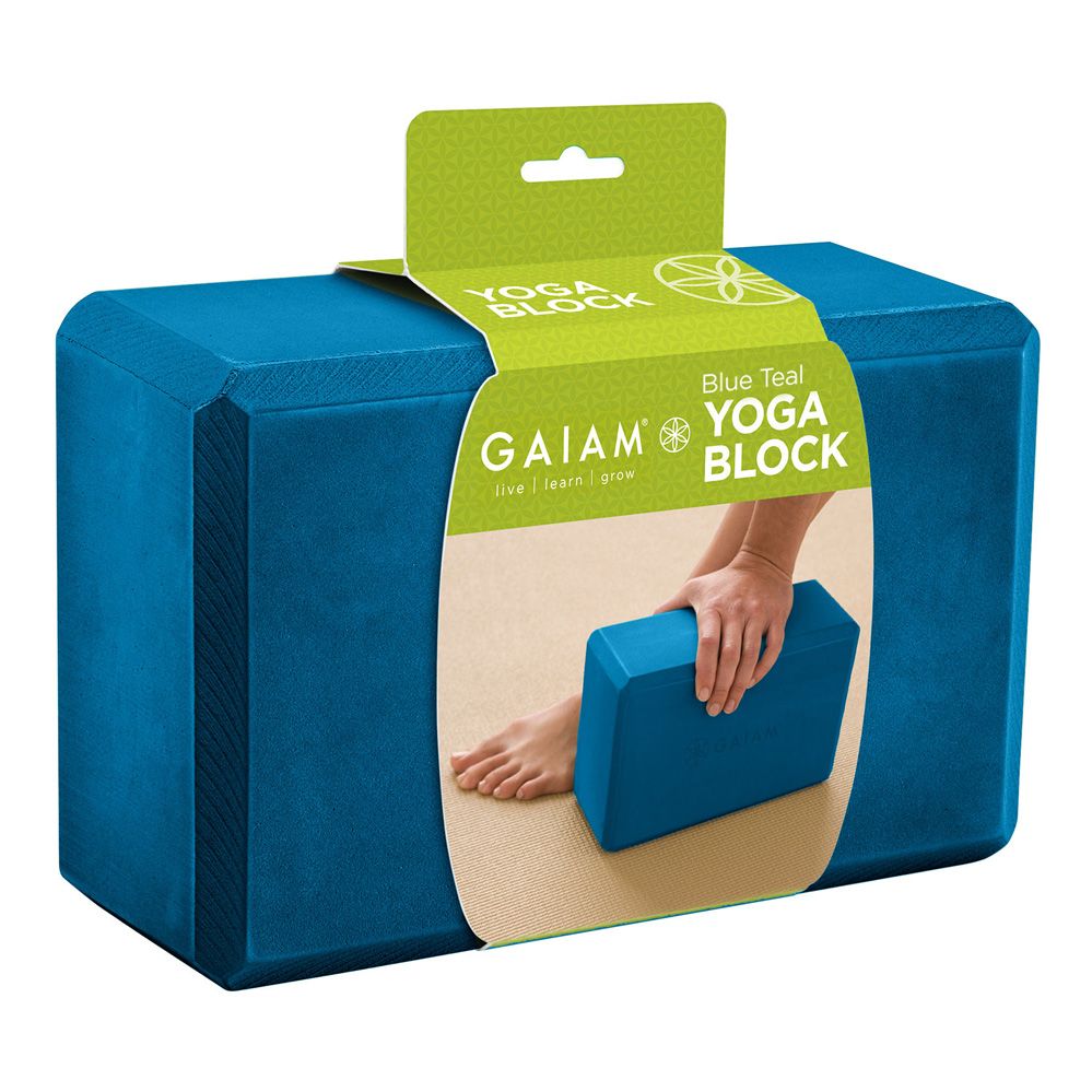 Gaiam Yogablok Teal Blå – Yogaudstyr & Redskaber hos ActiveNordic