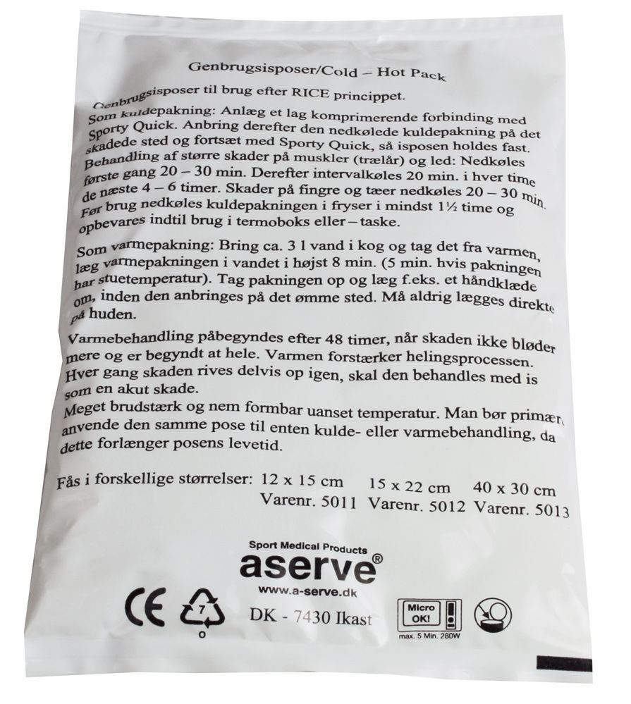 Aserve Kulde- & Varmeposer 15x22cm – Skadebehandling, billede 2 hos ActiveNordic