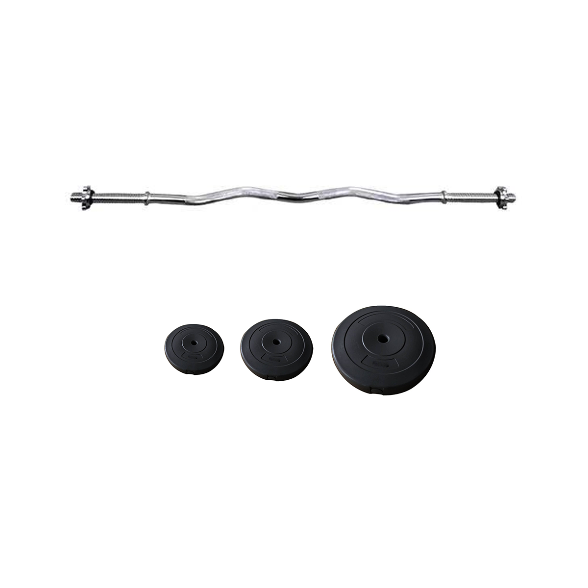 Odin Curl Vægtstang 120 cm, 30mm Inkl Vægtskiver (24,5kg) – Vægtstangssæt hos ActiveNordic