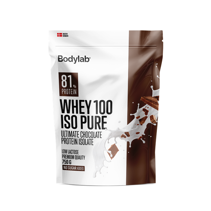 Bodylab Whey 100 ISO PURE Ultimate Chokolate (750 g) – Protein & shakes hos ActiveNordic