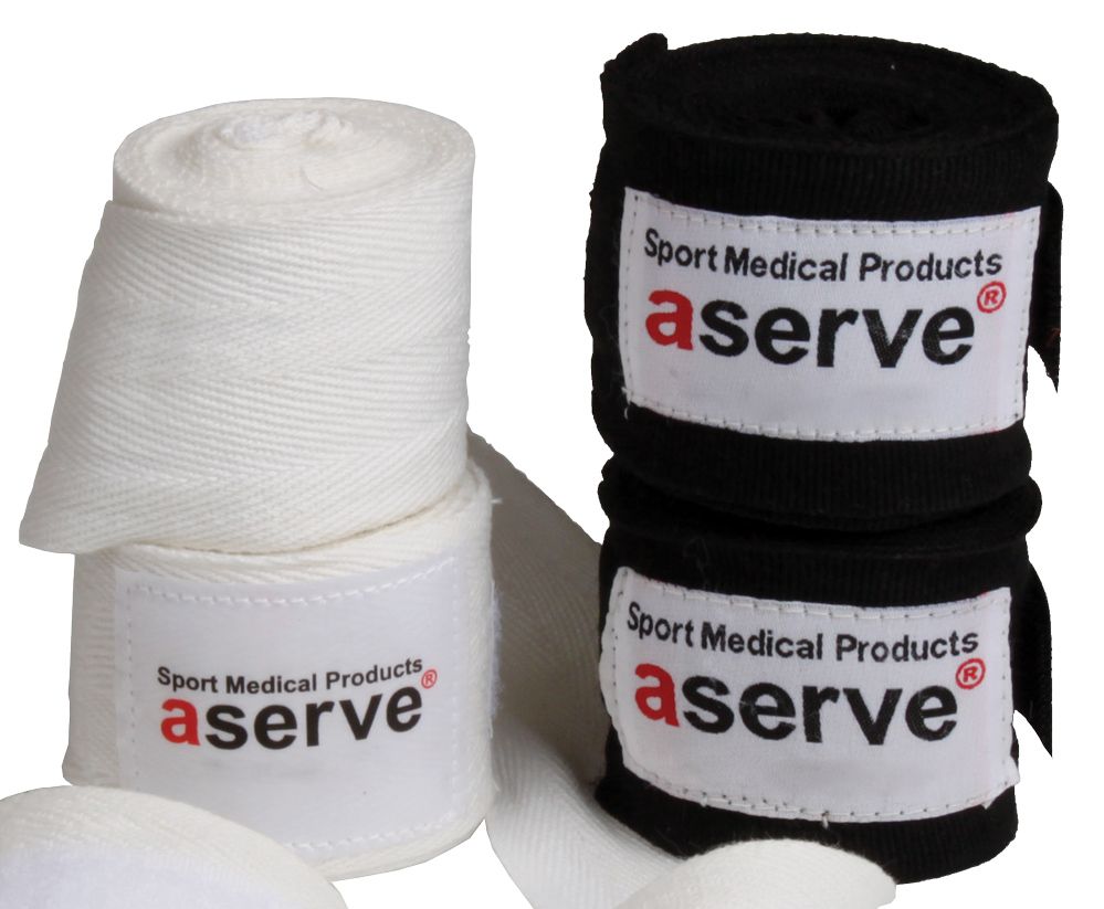 Aserve Hand Wraps Boksebandage Hvid – Kampsport, billede 2 hos ActiveNordic