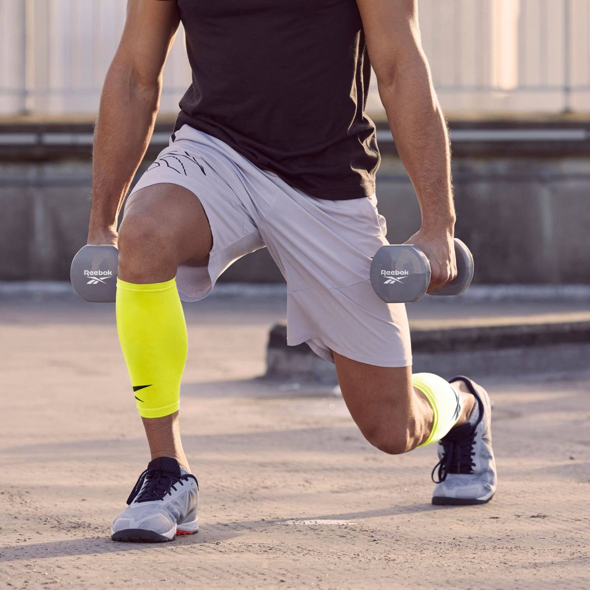 Reebok Kompression Læg Sleeves (2 stk) - Gul - S/M – Kompressions, billede 8 hos ActiveNordic