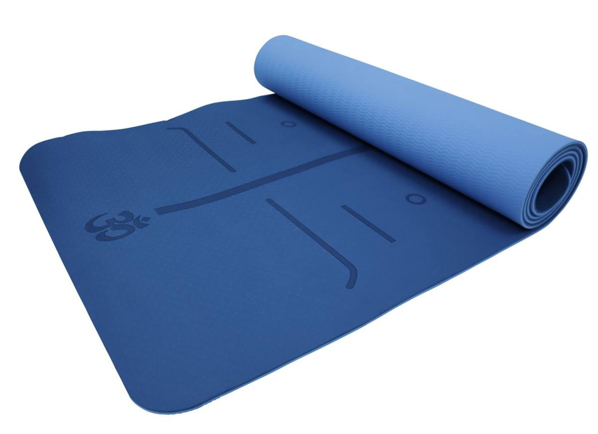 Odin Dual Blue TPE Yogamåtte 0,6cm – Yogamåtter & Tilbehør, billede 6 hos ActiveNordic