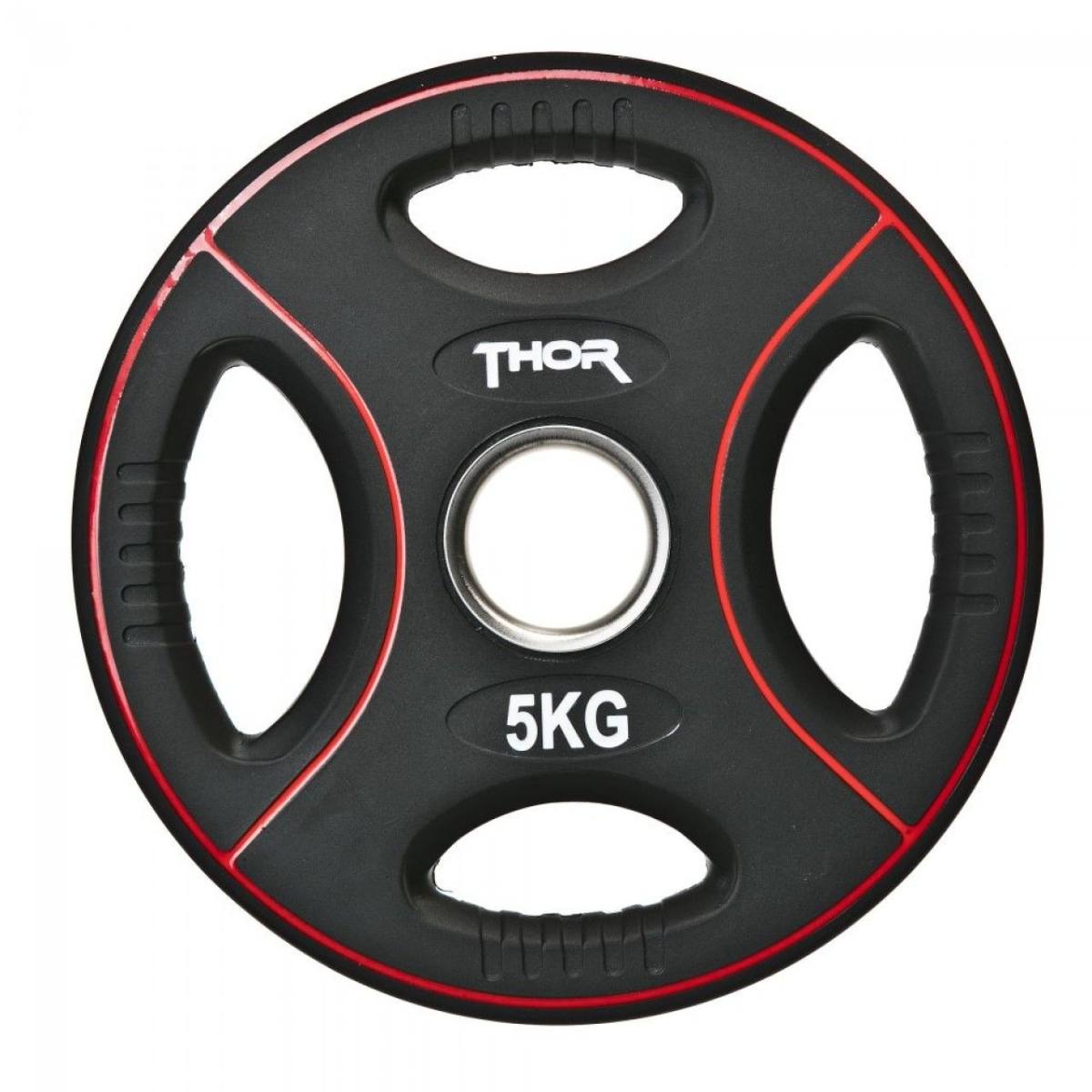 Thor Fitness Vægtskive m. Håndtag 5kg (1 stk) – Vægtskiver hos ActiveNordic