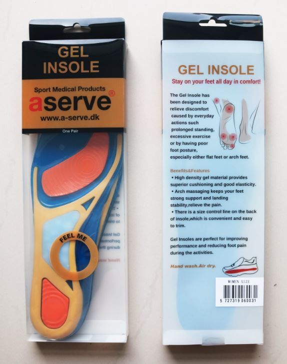 Aserve Gel Hælsål (1 par) 40/48 – Fodpleje & Indlægssåler, billede 2 hos ActiveNordic