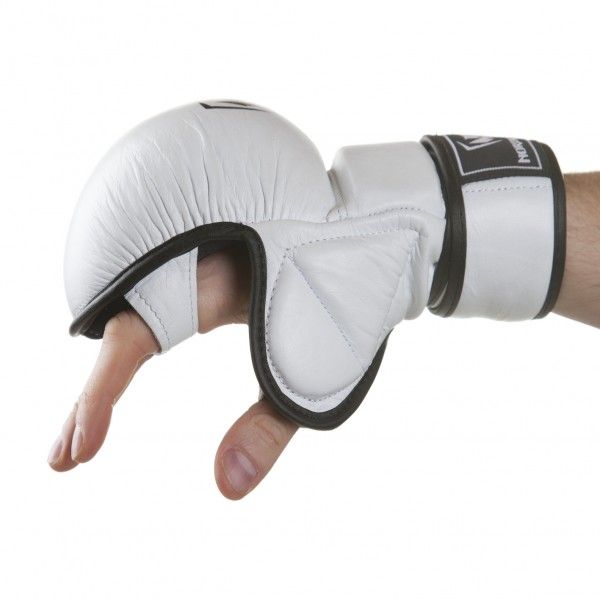 Nordic Fighter MMA Handsker Shooto Gloves Pro White Ægte Læder X-large – Kampsport, billede 2 hos ActiveNordic