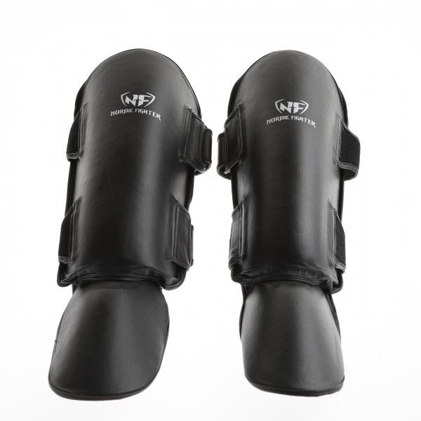 Nordic Fighter Shin Guards Instep Type 2 Benskinne Læder Sort Small – Kampsport hos ActiveNordic