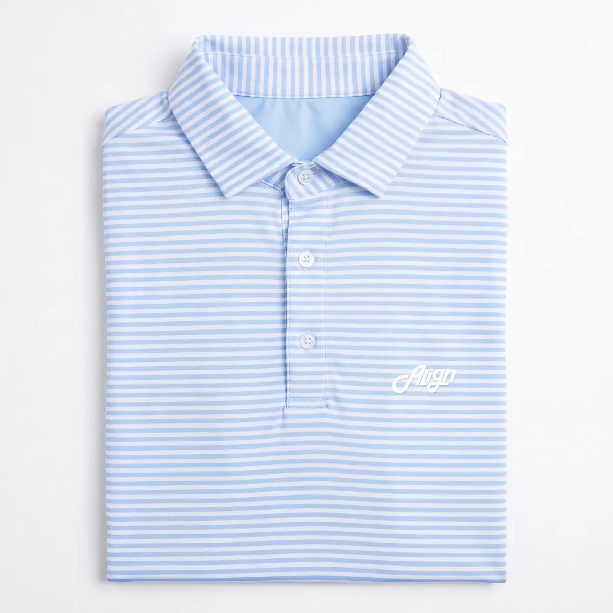 Walther Stripe Polo - Lyseblå – billede 5