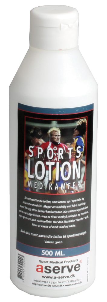 Aserve Sportslotion Med Kamfer (500ml) – Massage hos ActiveNordic