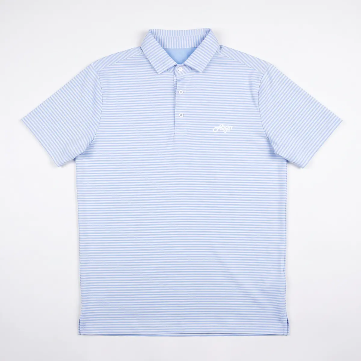 Walther Stripe Polo - Lyseblå – billede 8