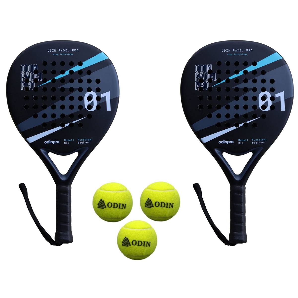 Odin Padel PAKKETILBUD (Odin Padel Mio Beginner + Odin Padel Bolde - 3 stk.) – Padel Tennis hos ActiveNordic