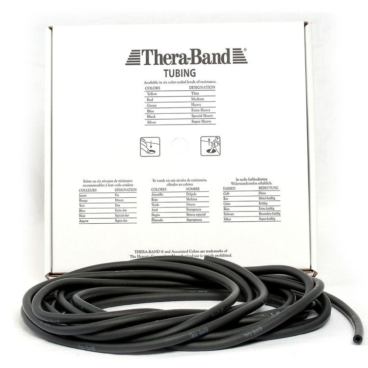 Thera-Band Tubing Level 5 Speciel Hård Træningselastik Sort 30,5m hos ActiveNordic