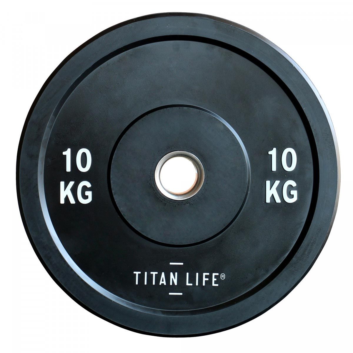 Titan Life Rubber Bumper Plate 10 kg Vægtskive – Vægtskiver hos ActiveNordic