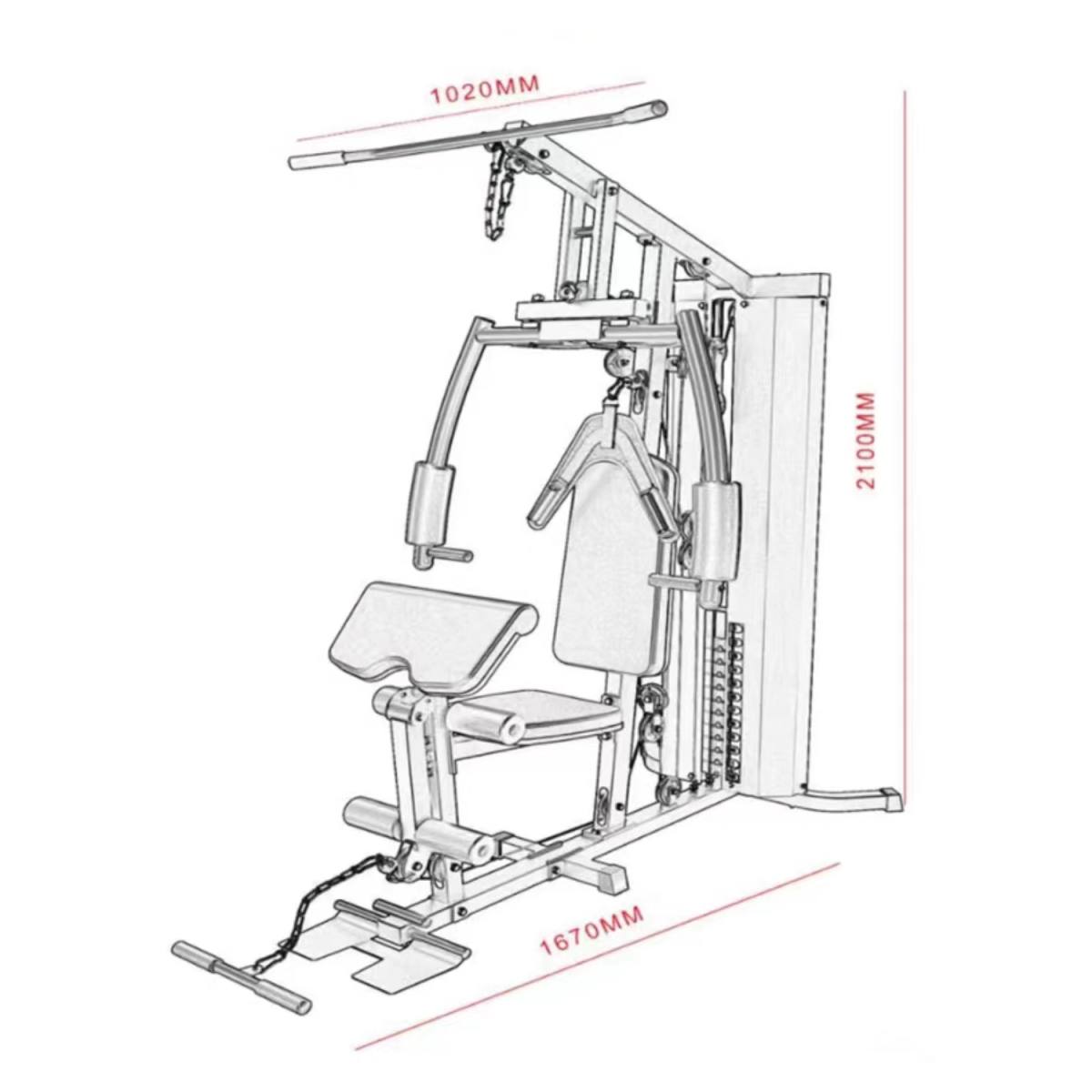 Odin Valhalla Home Gym Multistation 100kg – billede 3