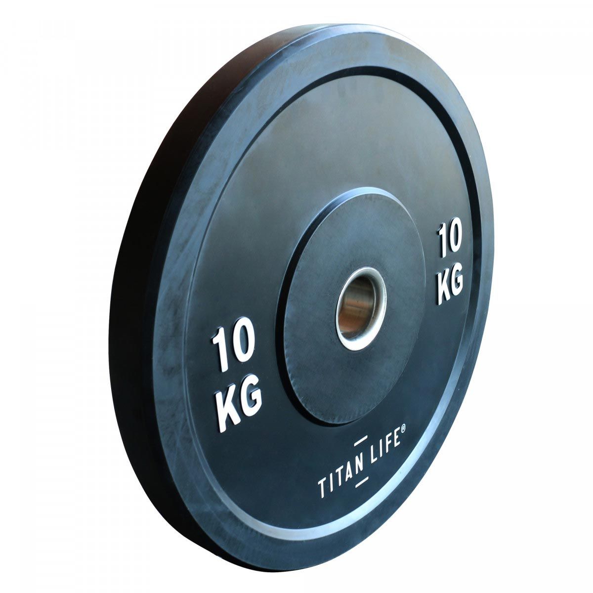Titan Life Rubber Bumper Plate 10 kg Vægtskive – Vægtskiver, billede 2 hos ActiveNordic