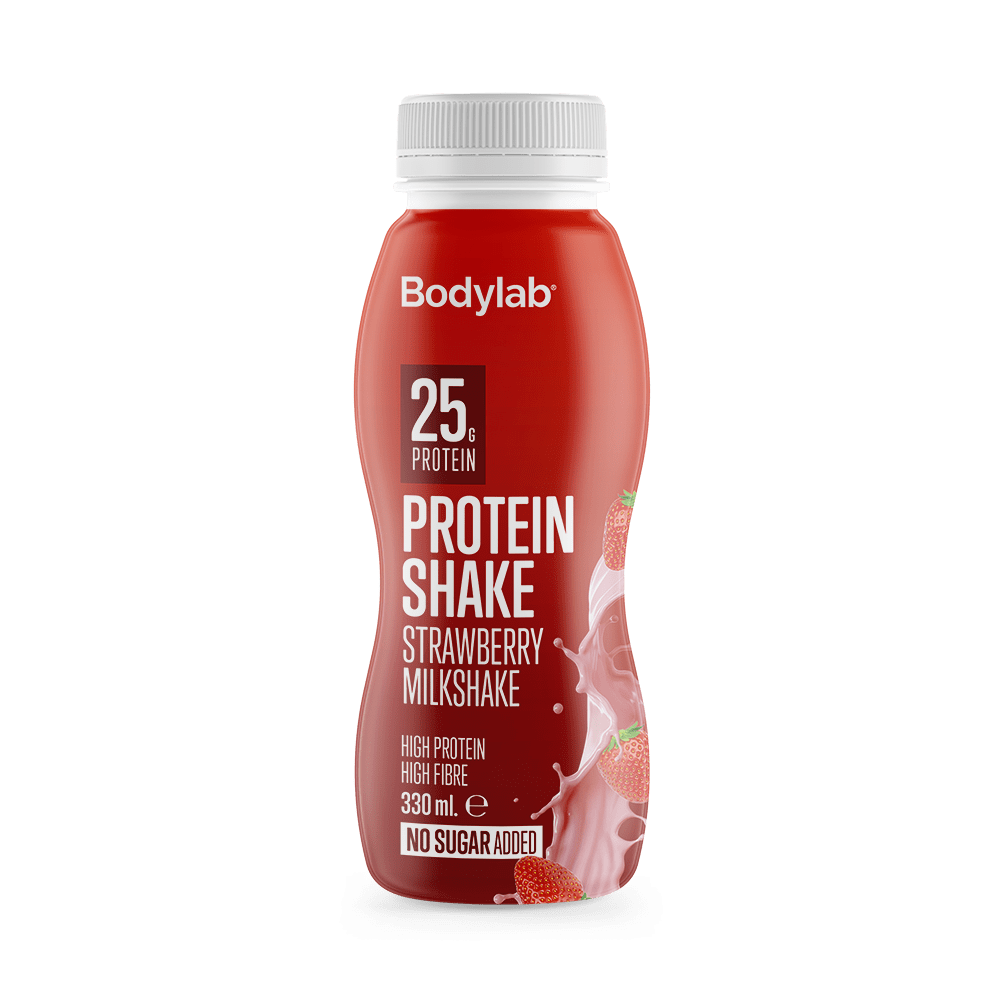 BodyLab Protein Shake - Strawberry Milkshake (1x330 ml) – Protein & shakes hos ActiveNordic