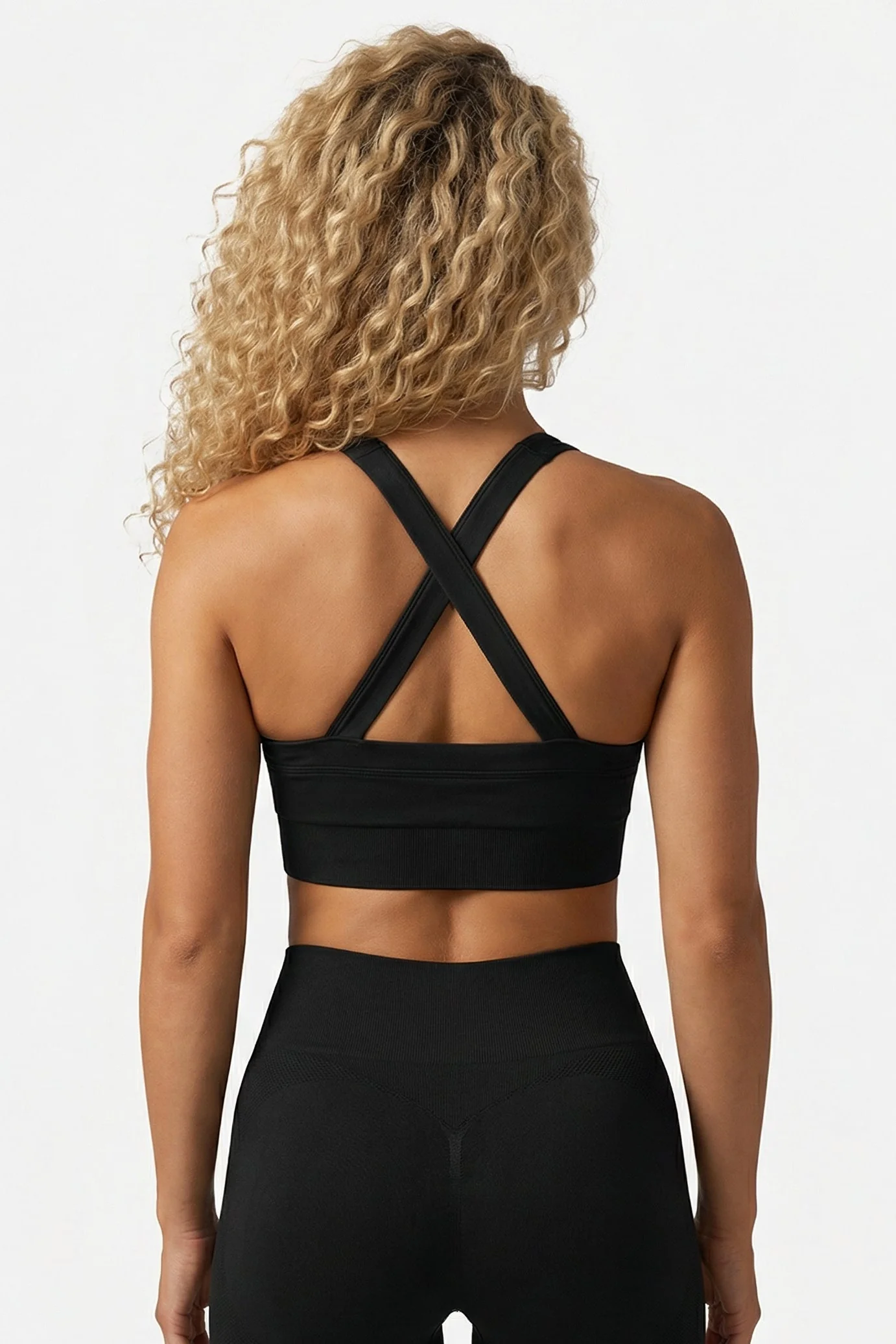 AirMotion Crossback Sports BH - Sort, billede 2 hos ActiveNordic