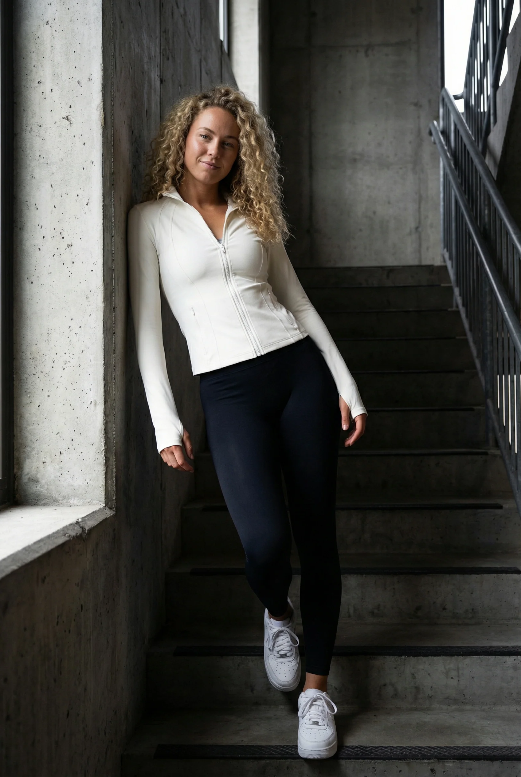 SculptFit Sportsjakke - Creme – Sculptfit Sportsjakker, billede 8 hos ActiveNordic