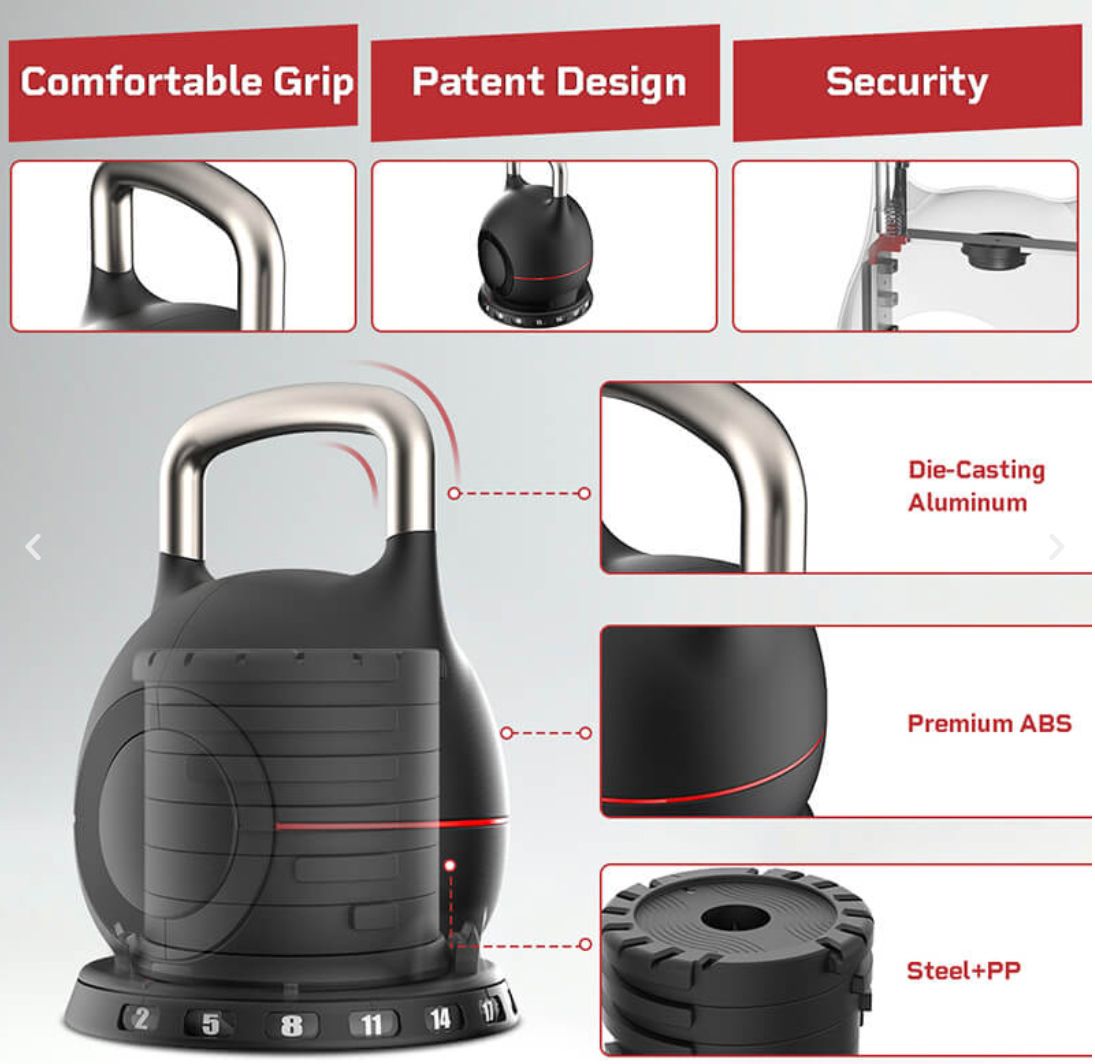 Odin Justerbar Kettlebell 20kg, billede 3 hos ActiveNordic