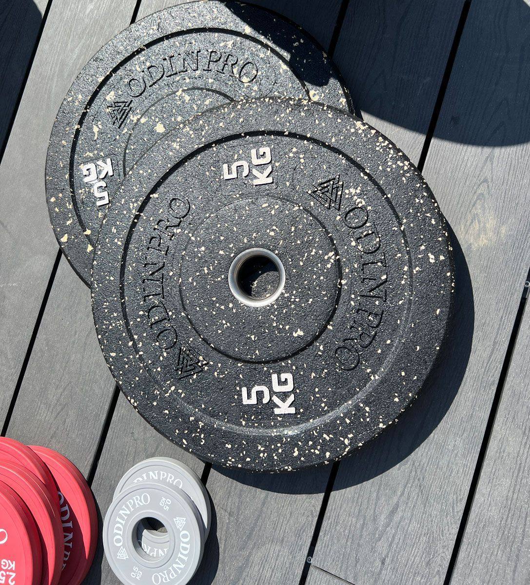 Odin High Impact Bumper Plates Vægtstangssæt 180kg, billede 5 hos ActiveNordic
