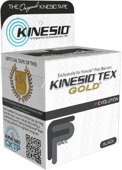 Kinesio Tex Gold FP Sort (5cm x 5m) – Bandage hos ActiveNordic