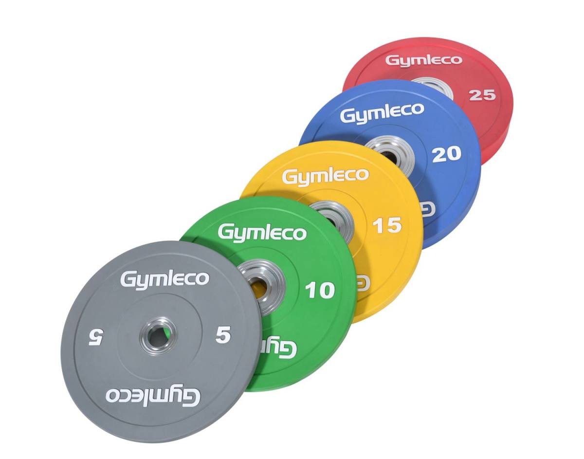 Gymleco 824C Bumper Vægtskiver Color 5 kg (1 stk), billede 2 hos ActiveNordic