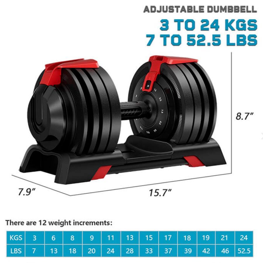 Odin Justerbar Håndvægte Sæt (12-i-én håndvægt) 2 stk 24kg, billede 4 hos ActiveNordic