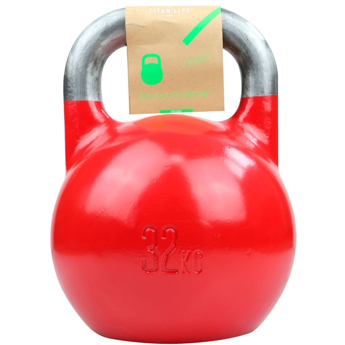 Titan Life Gym 32kg Kettlebell Steel Competition hos ActiveNordic