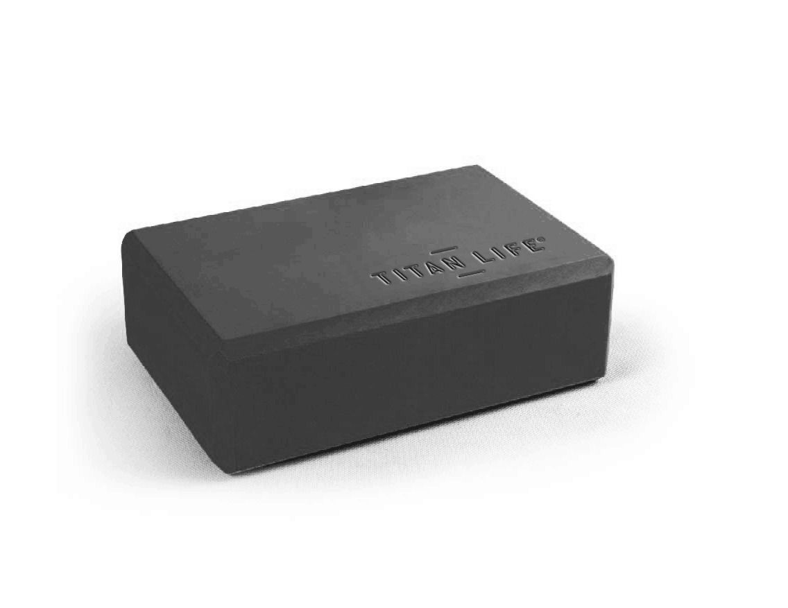 TITAN LIFE Pro Yogablok Sort – Yogaudstyr & Redskaber hos ActiveNordic