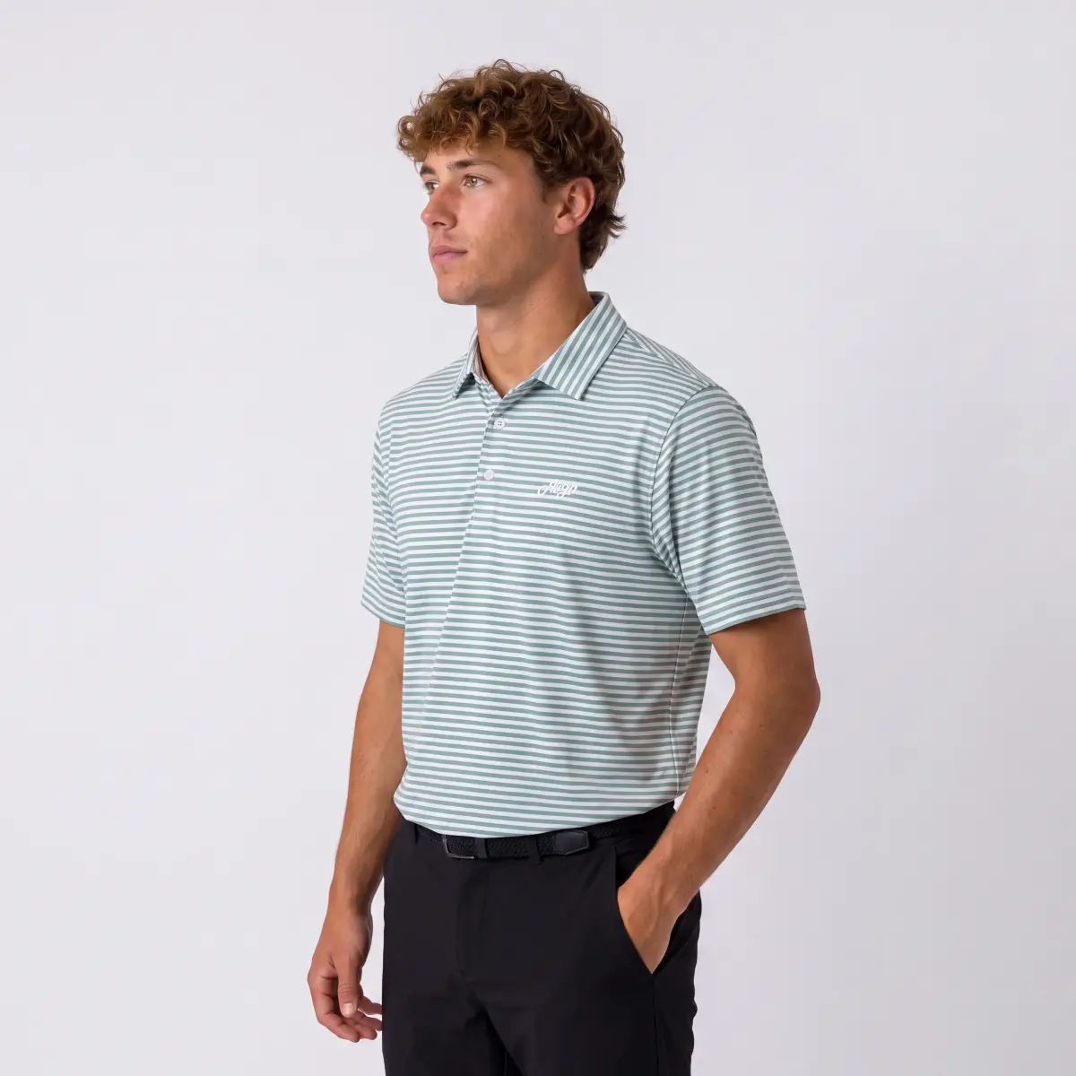 Anthony Stripe Polo - Grøn – billede 2
