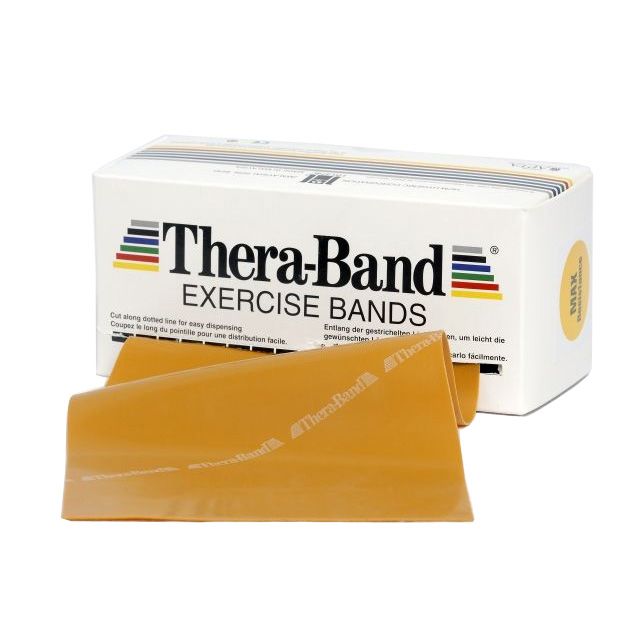 Thera-Band Træningselastik Bånd Level 7 Max Hård Guld 5,5m hos ActiveNordic