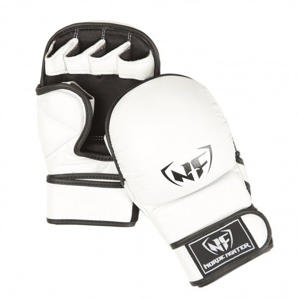 Nordic Fighter MMA Handsker Shooto Gloves Pro White Ægte Læder Large – Kampsport hos ActiveNordic