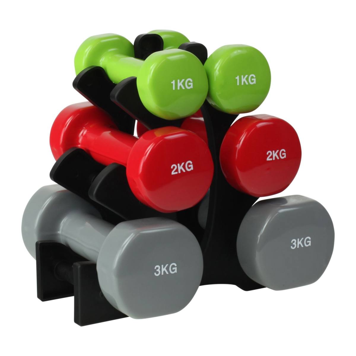 Odin Håndvægte Sæt (Stativ, 2x1kg, 2x2kg & 2x3kg) hos ActiveNordic