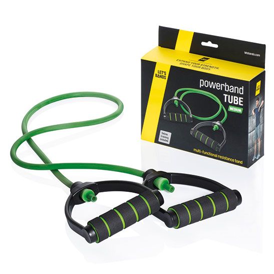 Lets Bands Powerbands Tube Grøn (medium) – Træningselastik hos ActiveNordic